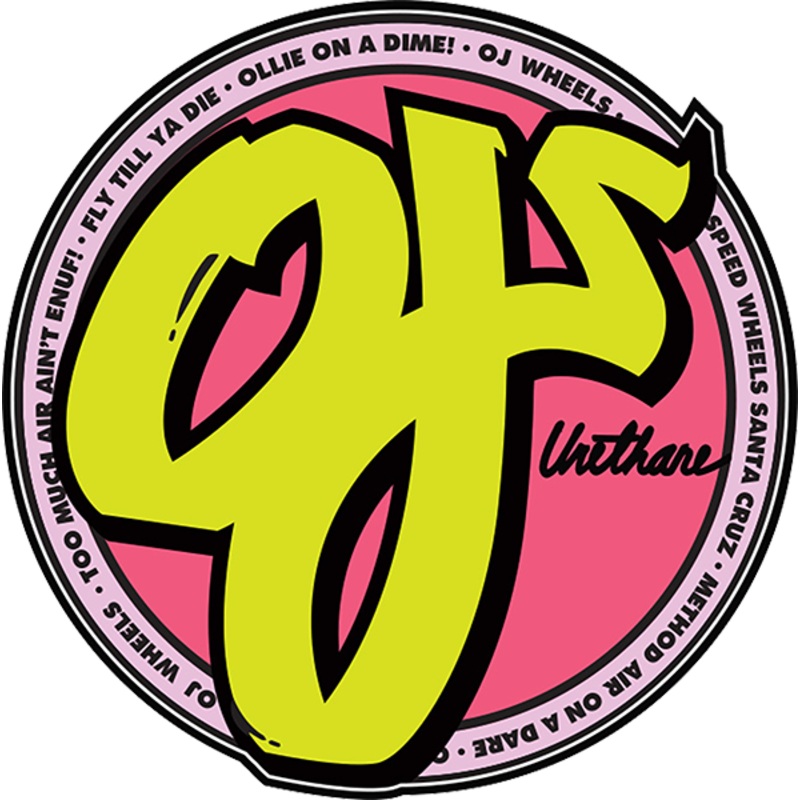 OJ CLASSIC NEON DECAL 3X3 YEL/RED