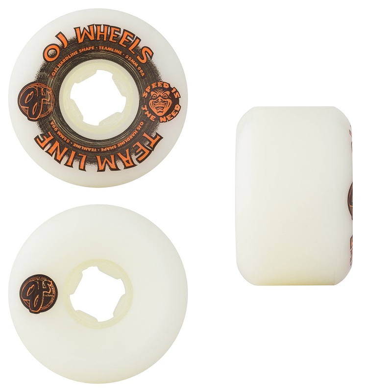 OJs Team Line 99A Wheels 53mm White (purple/yellow)