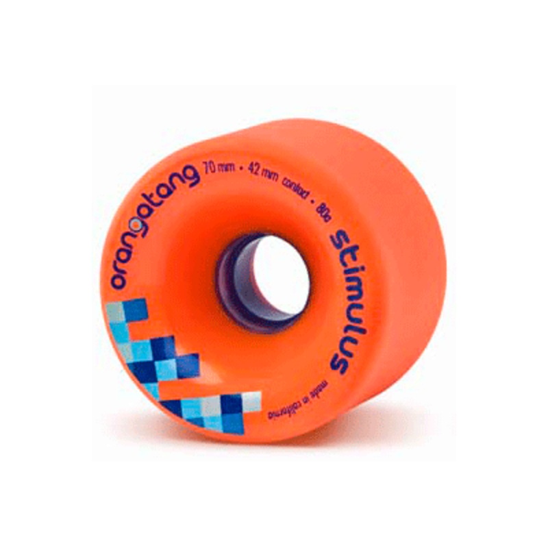 Orangatang Stimulus Longboard Wheels 70mm 80a – Orange (Set of 4)