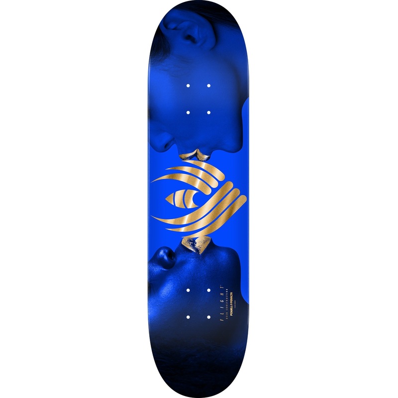 Powell Peralta Kiss Flight Skateboard Deck – 8.63 Blue/Gold Foil