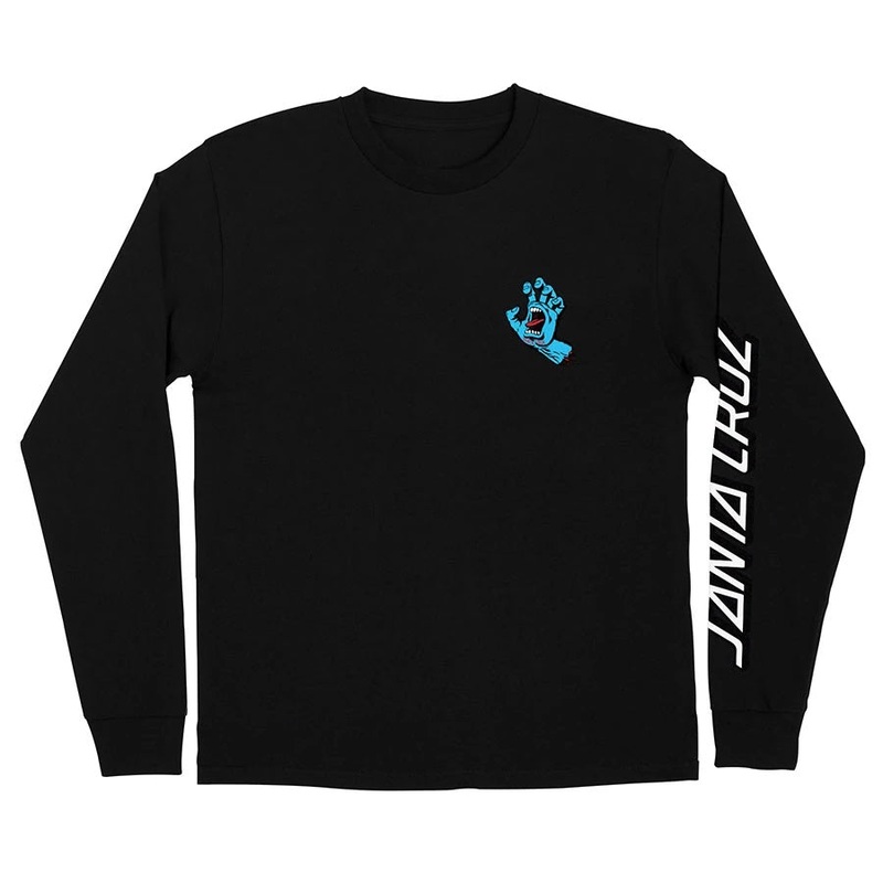 Santa Cruz Screaming Hand Long Sleeve Mens T-Shirt – Black M Black