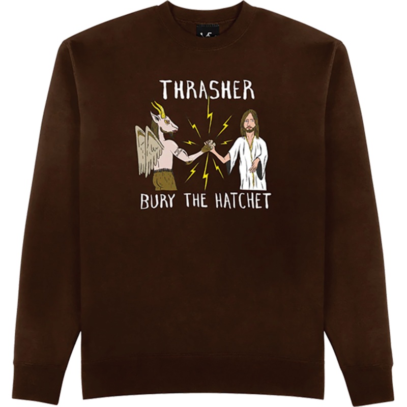 THRASHER TOY MACHINE BTH CREW/SWT DK.CHOCOLATE S