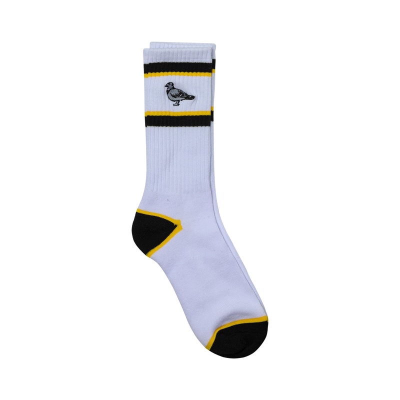 Antihero Basic Pigeon EMB Socks O/S White/Black/Yellow