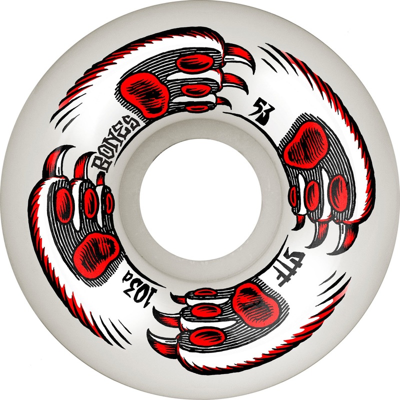 Bones STF Kitty Twister V5 Sidecut 53mm 103a Wheels – White (Set of 4)