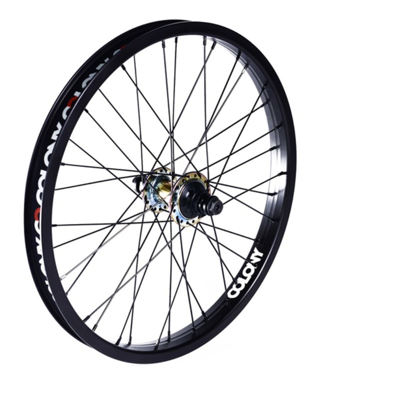 Colony BMX Pintour Cassette RHD Rear Wheel – Black/Rainbow