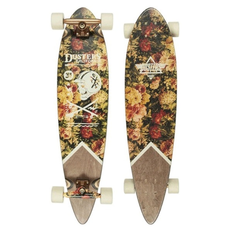 Dusters Moto Roses Pintail Complete Longboard – 37″ Maroon
