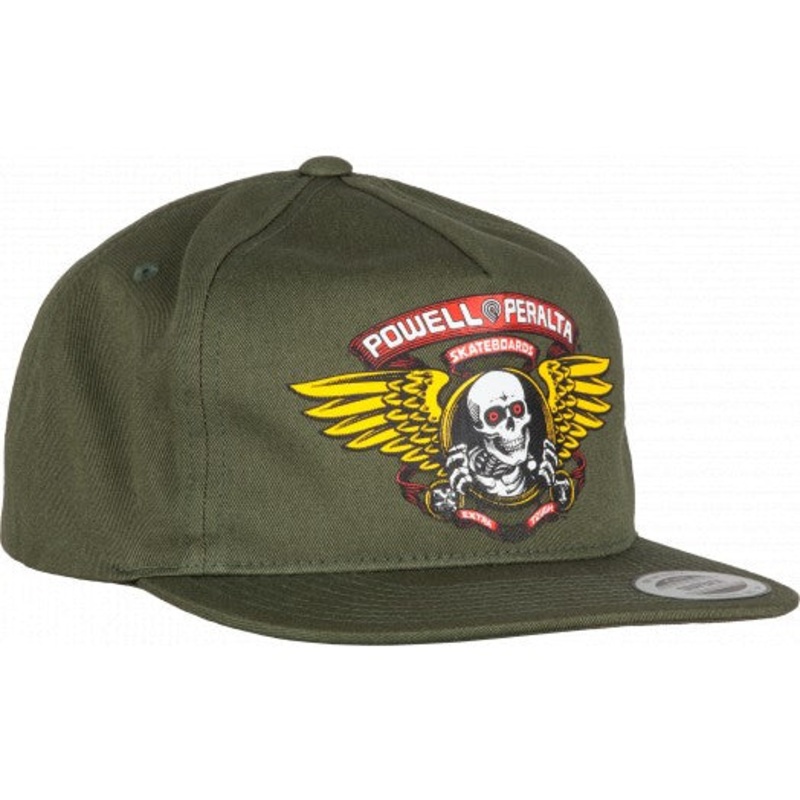 POWELL PERALTA CAP SNAPBACK – WINGED RIPPER OLIVE