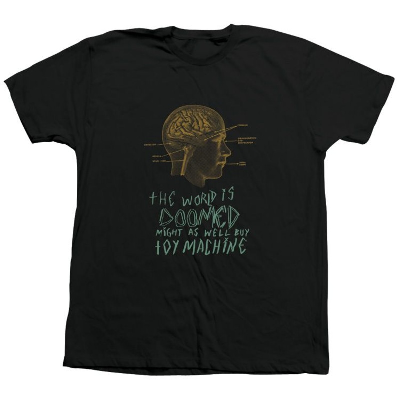 TOY MACHINE DOOMED TEE BLACK MEDIUM