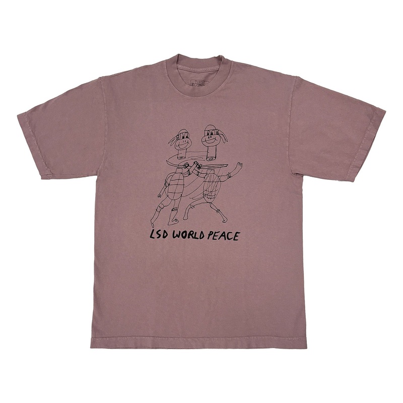 Turtle Island Mind Expansion LSD World Peace T-Shirt S Mauve