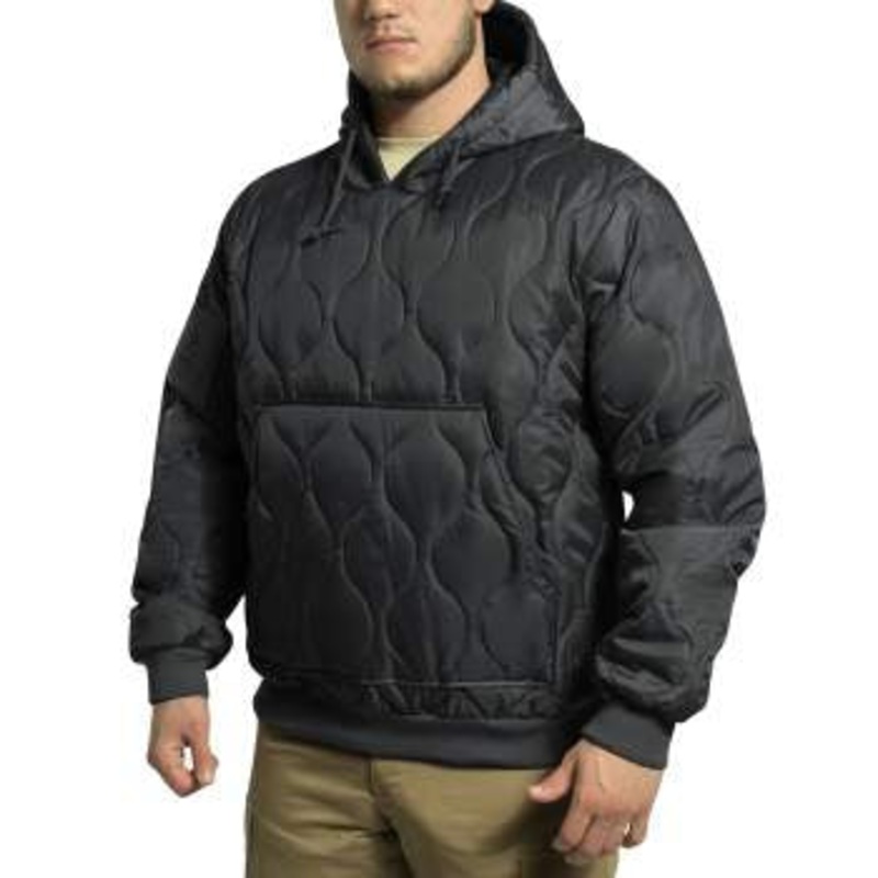 QUILTED WOOBIE HOODED – Black Small