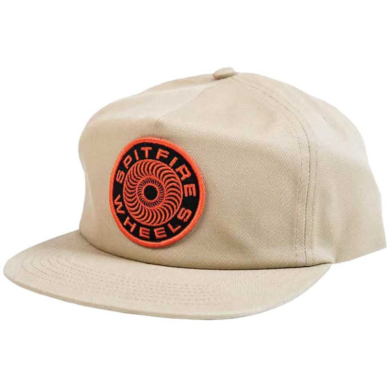 Spitfire Classic ’87 Swirl Snapback – Khaki/Red