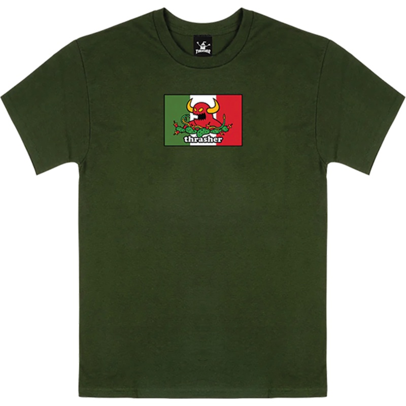 THRASHER TOY MACHINE HECHO SS FOREST GREEN S