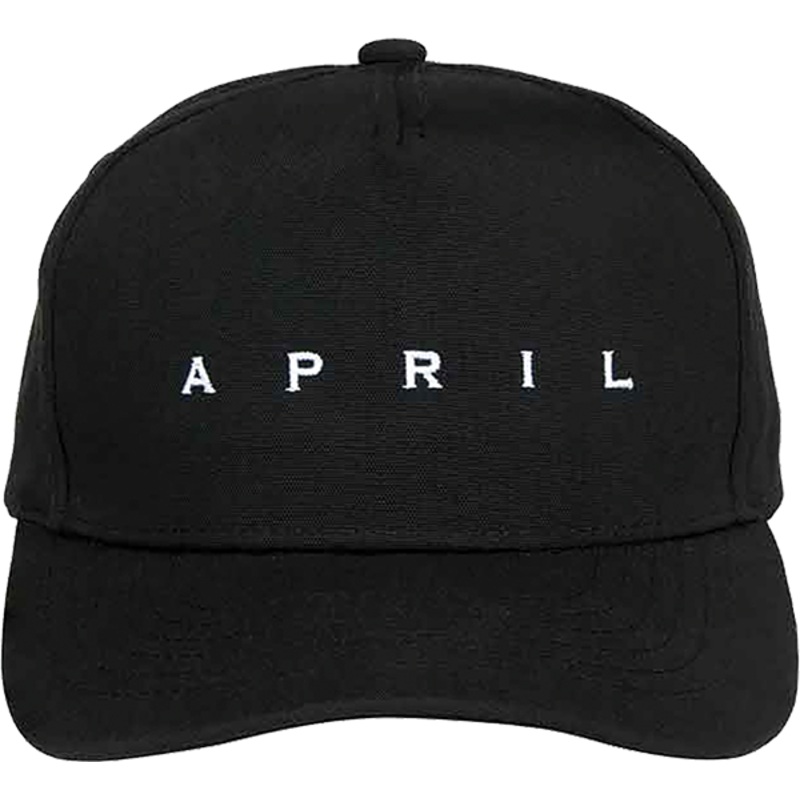 APRIL EMB LOGO HAT ADJ-BLK/WHT
