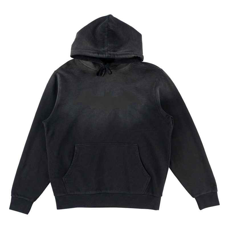 Batman x Welcome – Bat Logo Enzyme-Washed Hoodie Small