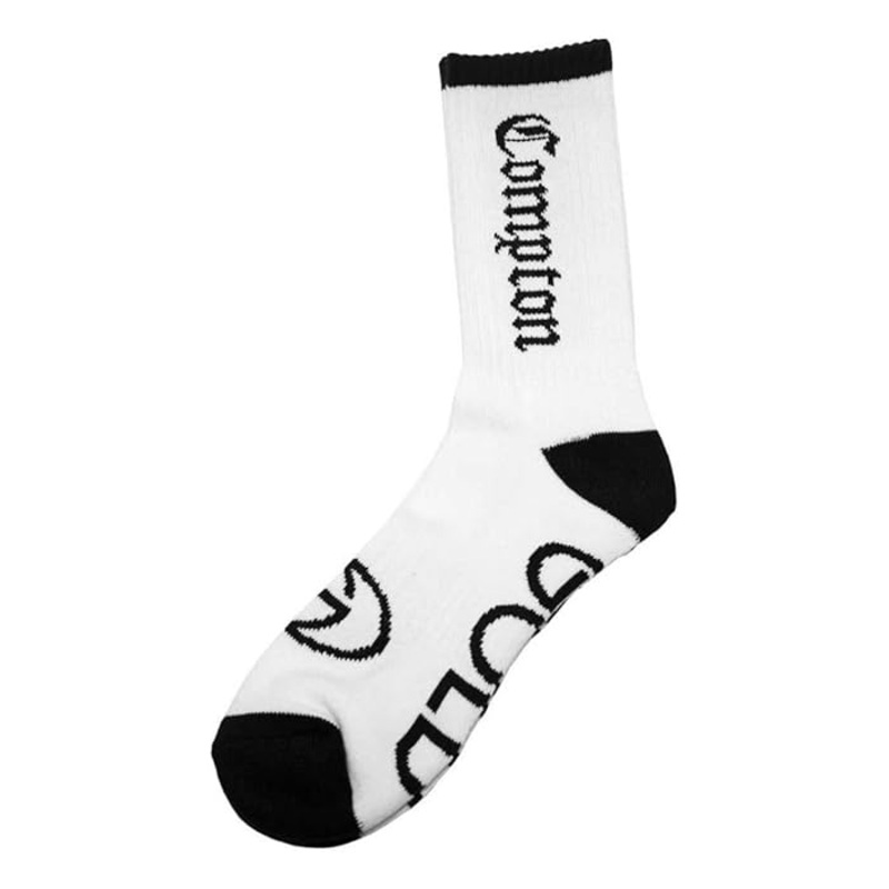 Gold Compton White/Black Crew Socks