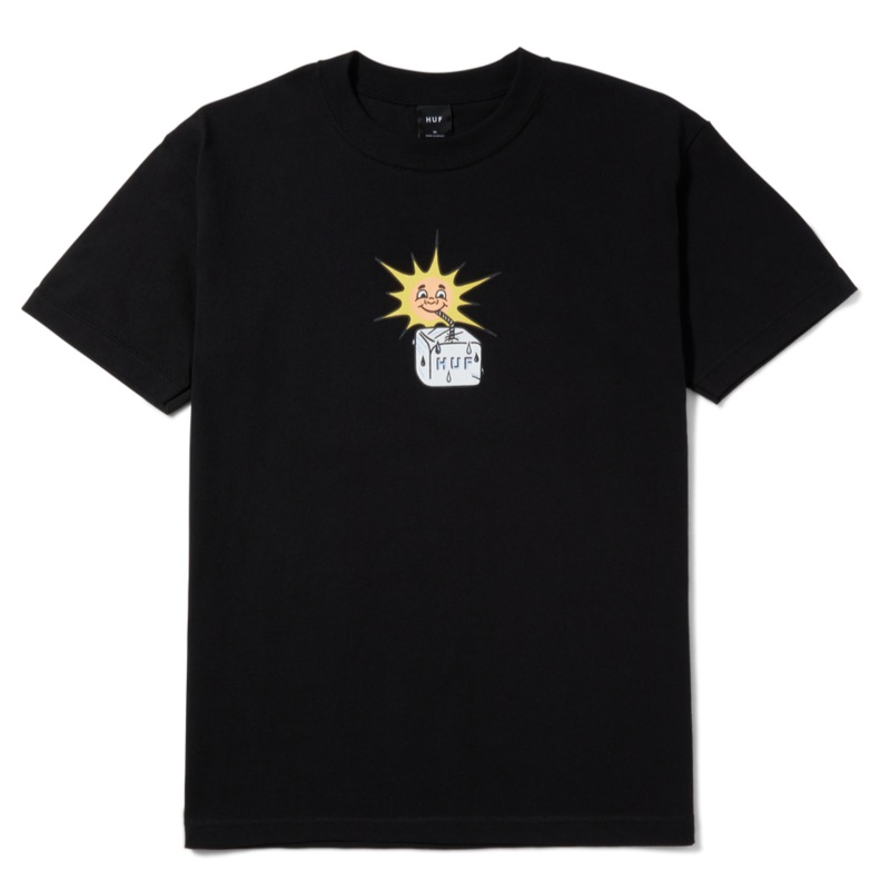 HUF SIPPIN SUN S/S TEE BLACK MEDIUM
