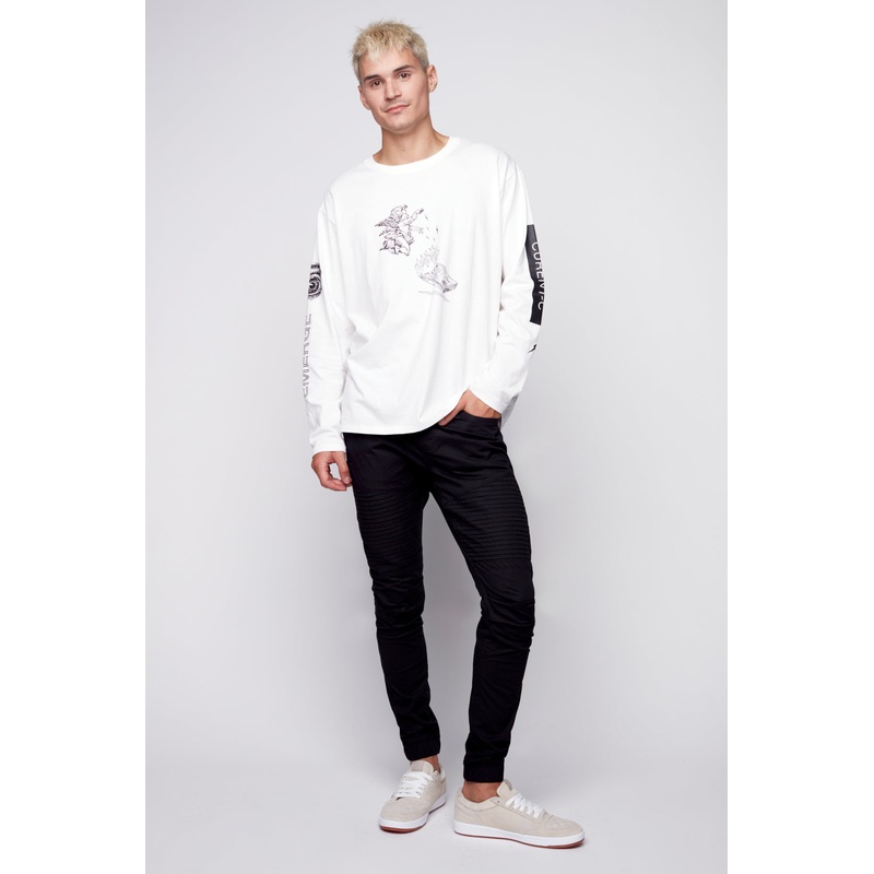 JACKSON – 5 Pocket Moto Pintuck Jogger – Black 28(XS)