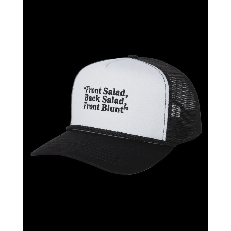 Jenkem Front Blunt Trucker Cap – White/Black