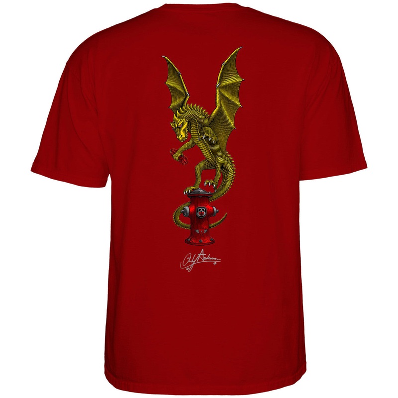 POWELL-PERALTA ANDY ANDERSON VAJRA TEE GERNET RED SMALL