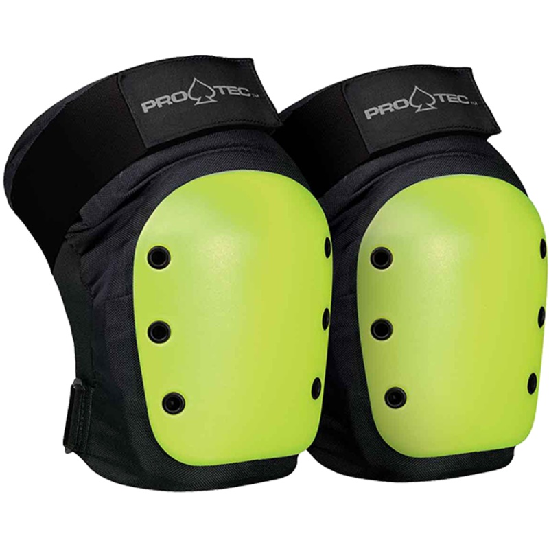 PROTEC RENTAL KNEE X BLK/YEL W/BLK STRAPS L