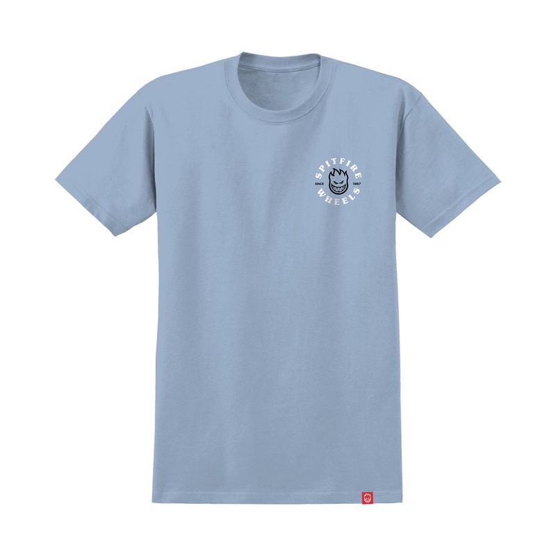 Spitfire Big Classic T-Shirt S Light Blue/Black/White
