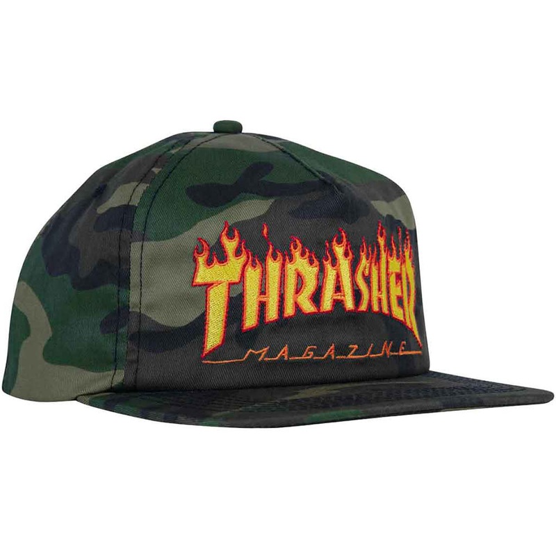 THRASHER FLAME SNAPBACK CAMO