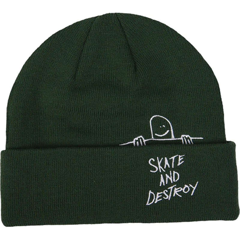 THRASHER GONZ SAD FOLD BEANIE FOREST GREEN