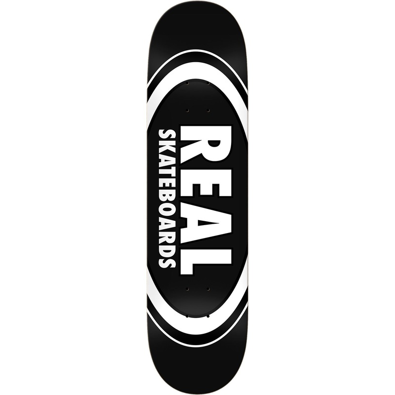 Real Classic Oval Skateboard Deck – 8.25 Black