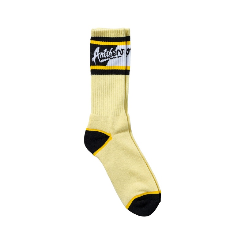 Antihero Scratch Socks O/S Cream/Yellow