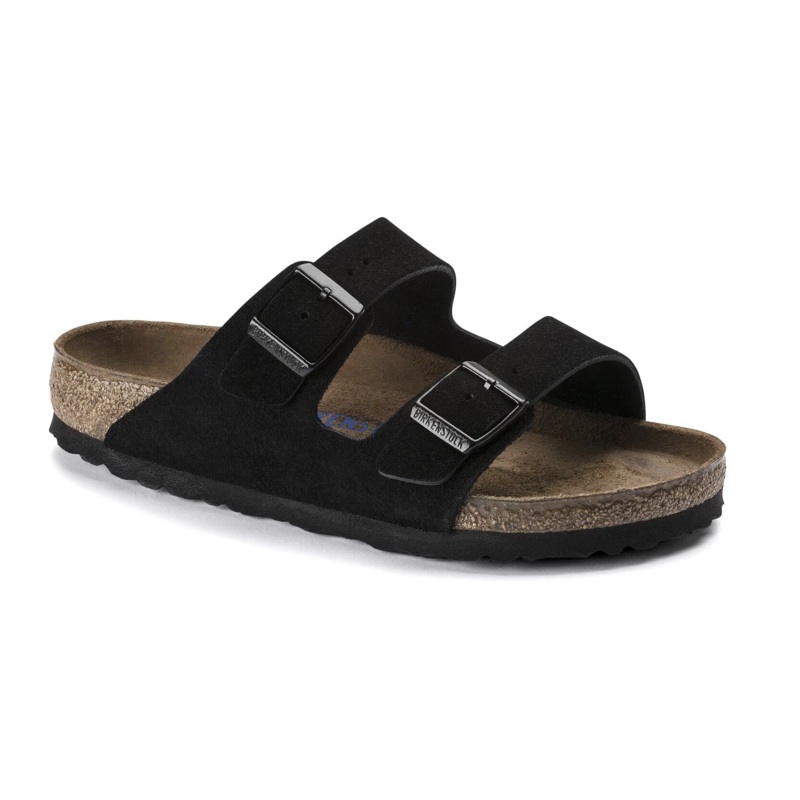 Birkenstock Arizona Soft Footbed Suede Leather Black 37
