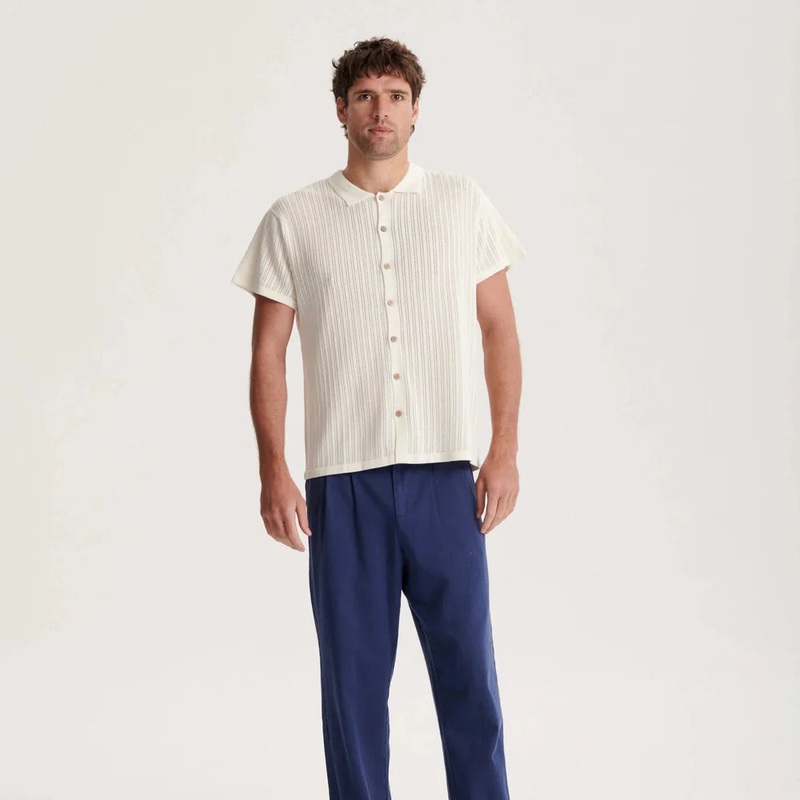 Critical Slde Access Knit Shirt – Ecru Small