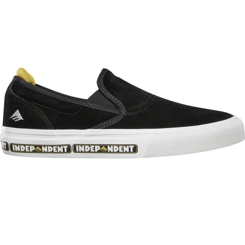 Emerica Shoes Wino G6 Slip-On X Independent – Black 7.5 Black