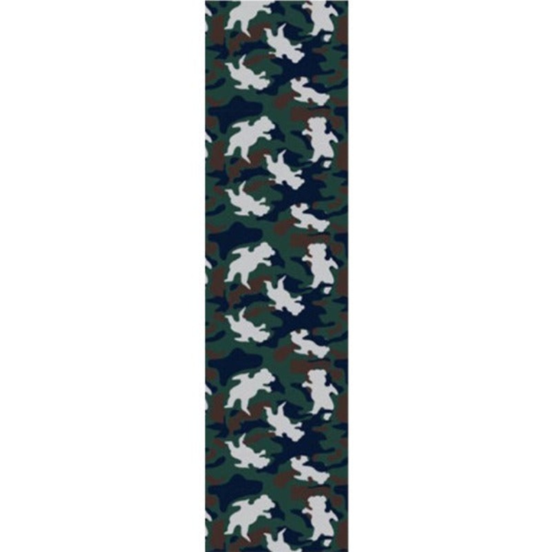 Grizzly OG Bear Warp Single Sheet Griptape – 9×33 Camo Green