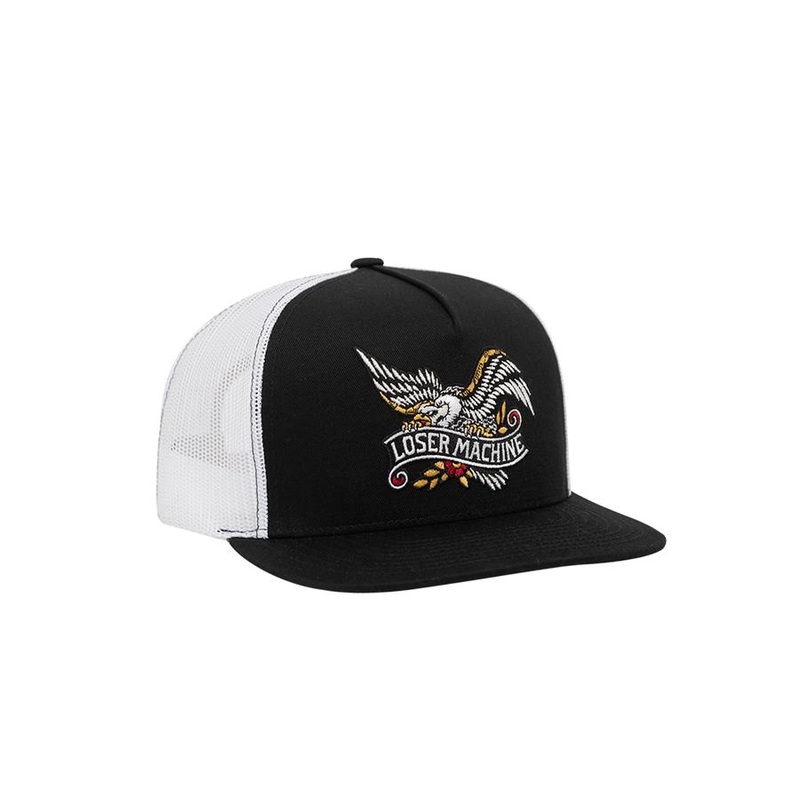 LOSER MACHINE GLORY TRUCKER SNAPBACK BLACK/WHITE