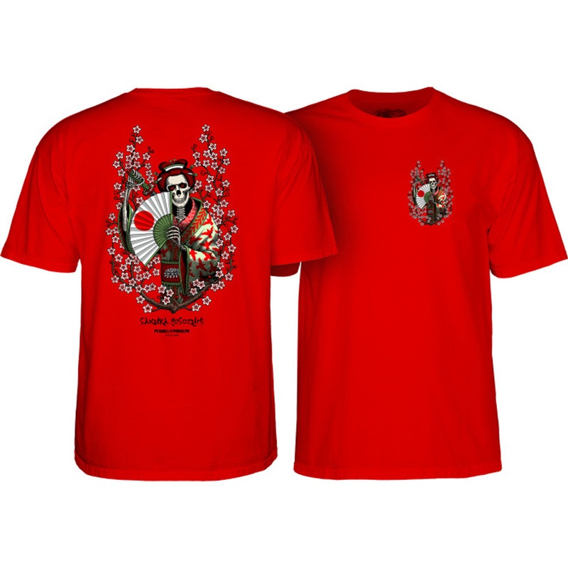 POWELL-PERALTA S/S YOSOZUMA T-SHIRT –  RED MEDIUM