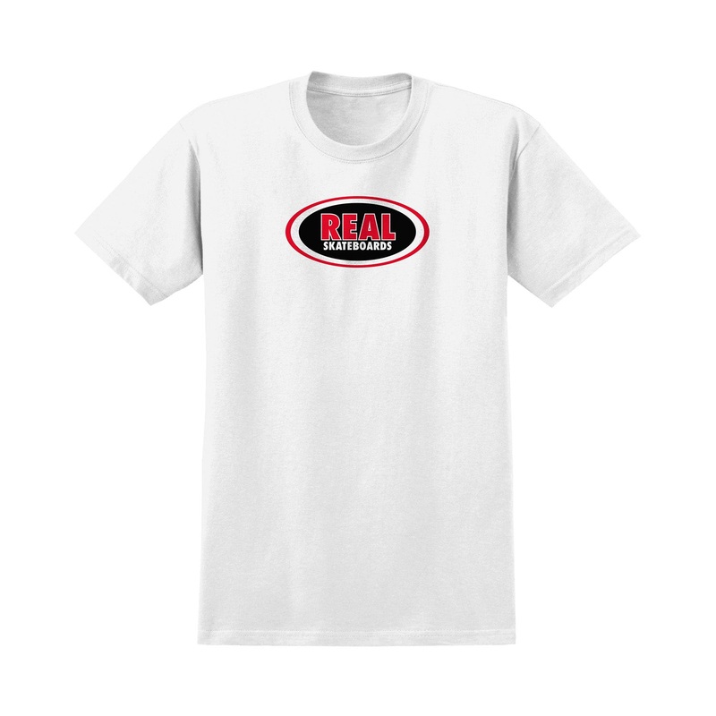 Real Oval T-Shirt S White/Red/Black