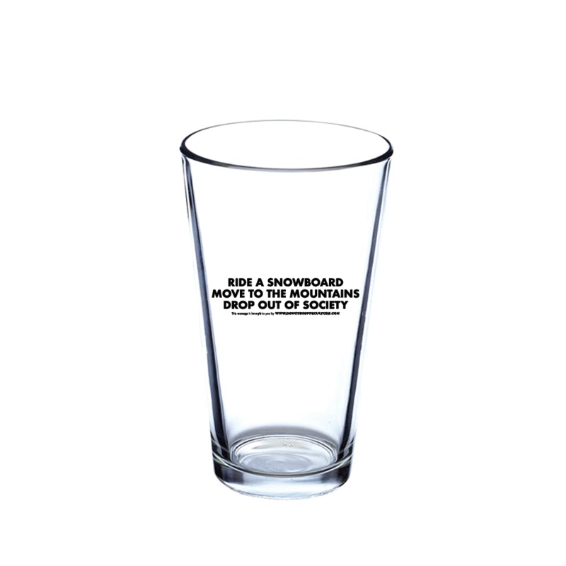 Ride A Snowboard Pint Glass