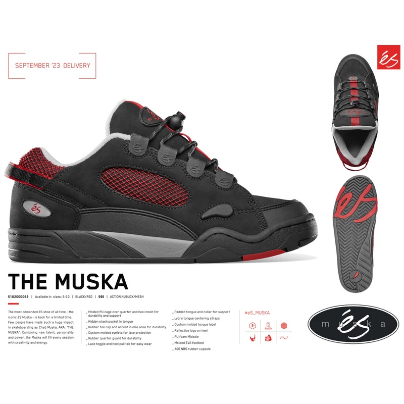 s Muska Shoe – Black/Red 9.0 US