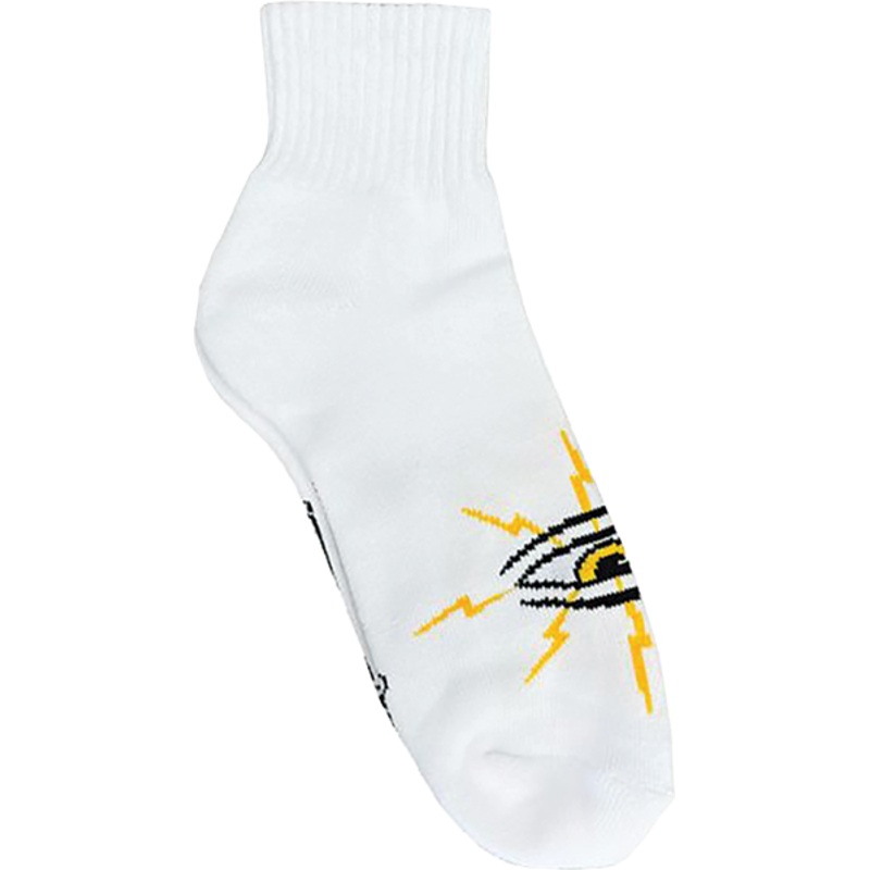 TM LIGHTENING EYE CREW SOCKS WHITE 1pr