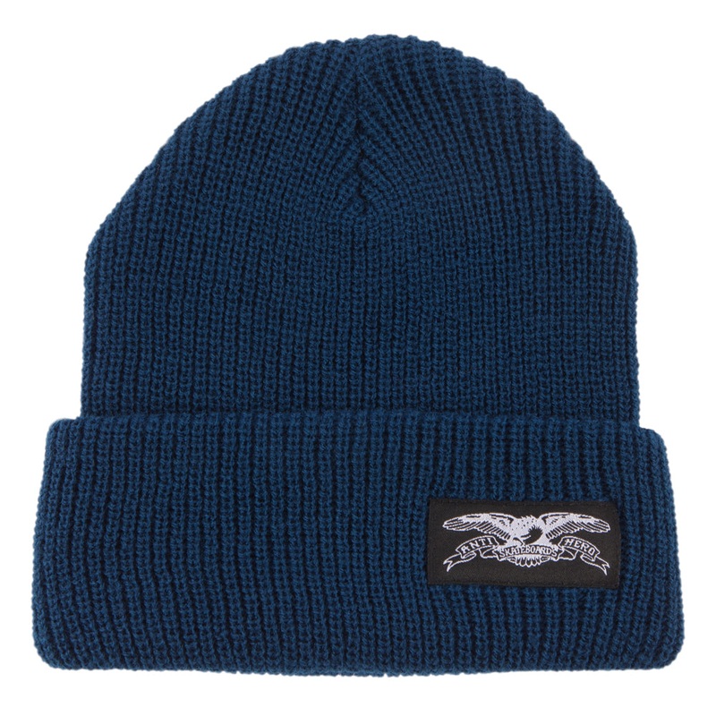 ANTIHERO STOCK EAGLE LABEL CUFF BEANIE NAVY
