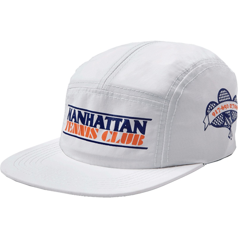 CALL ME MANHATTAN TENNIS CLUB CAMP HAT ADJ-WHITE