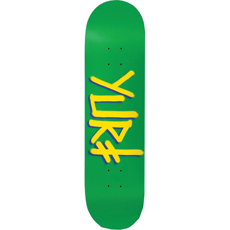 DW FACCHINI GANG NAME DECK GRN/YEL 8.0″