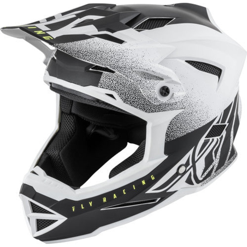Fly Racing Default Full Face Helmet – Matte White/Black Y-Small White