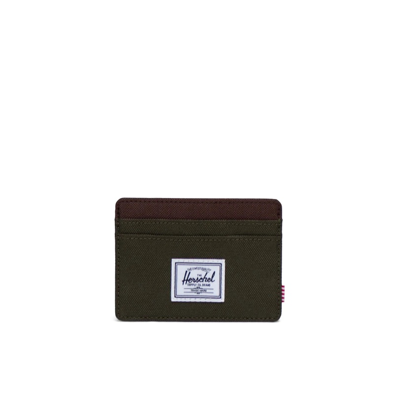 HERSCHEL CHARLIE CARDHOLDER IVY GREEN/CHICORY COFFEE