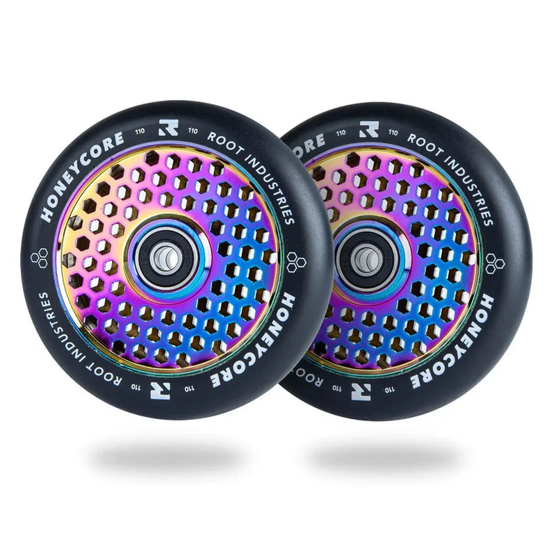 Root Industries HoneyCore Wheels 110mm – Black/Rocket Fuel (Pair)