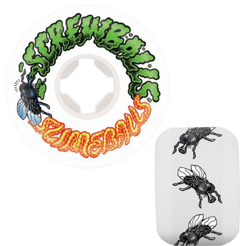 Slime Balls Screw Balls Speed Balls 99A Wheels – White 56mm