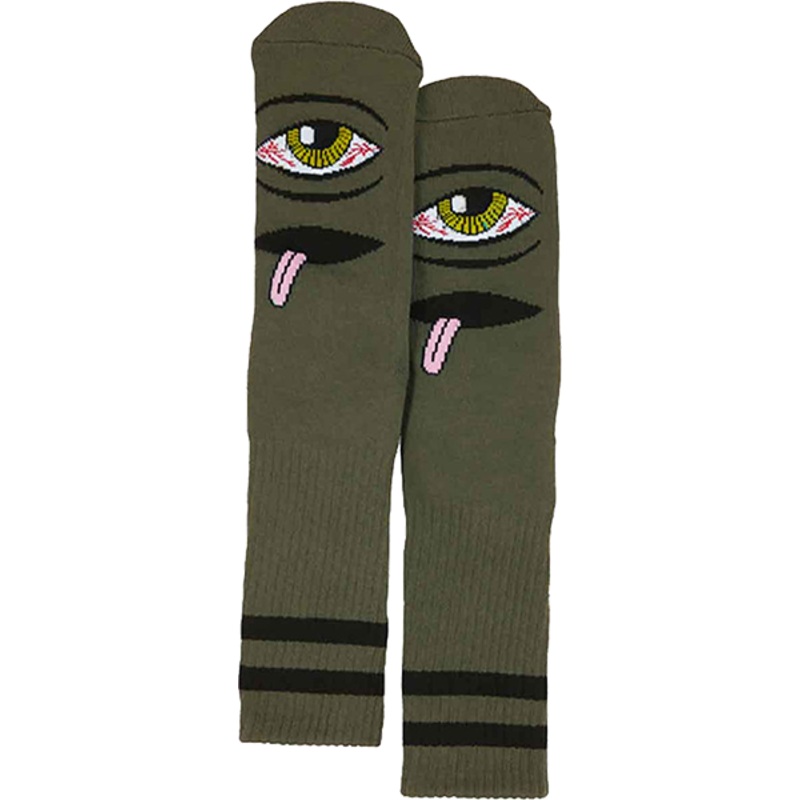 TM BLOODSHOT EYE CREW SOCKS ARMY 1pr