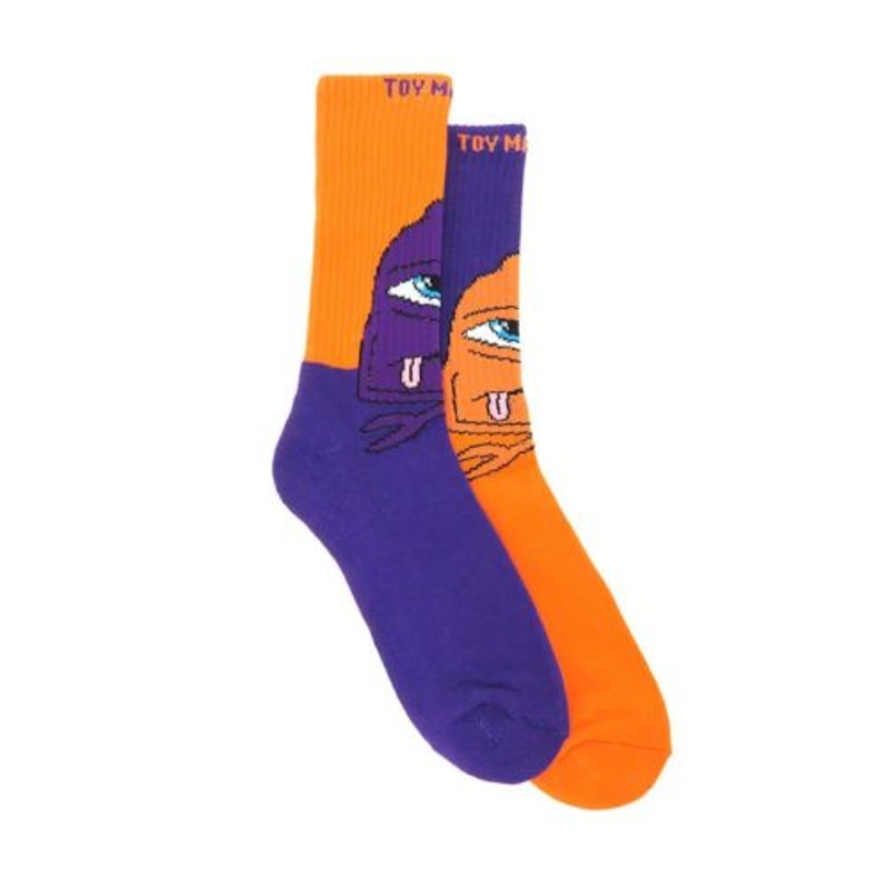 TOY MACHINE SOCKS BORED SECT PURPLE/ORANGE