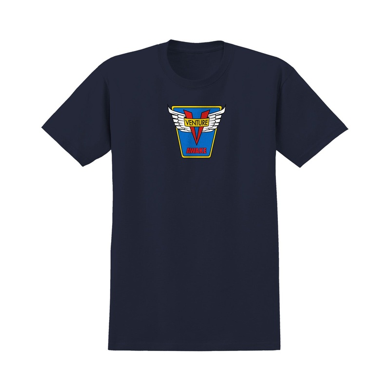 Venture Emblem T-Shirt S Navy/Blue/Yellow