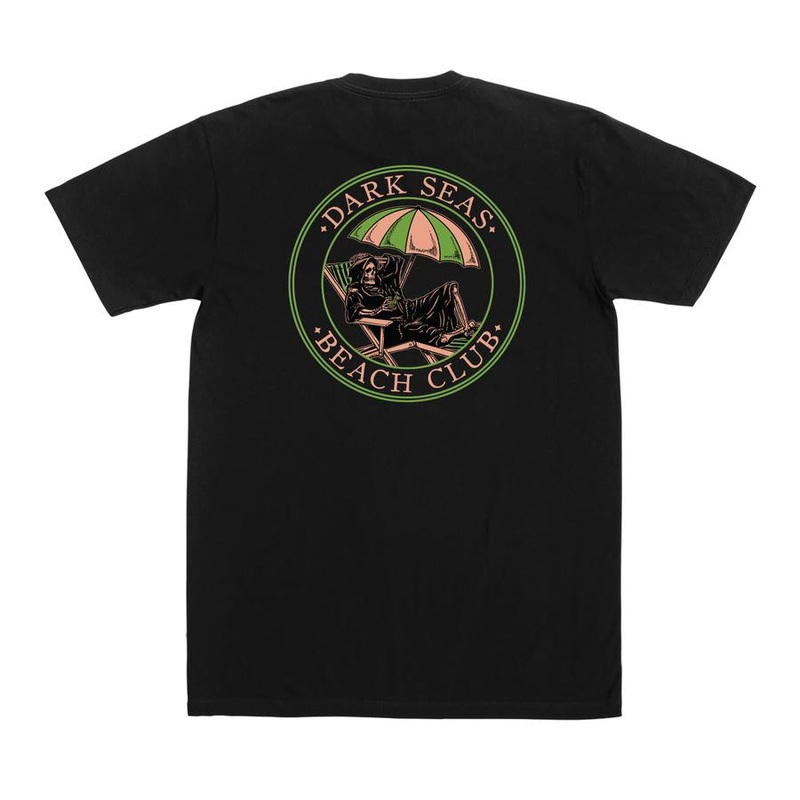 DARK SEAS T-SHIRT BEACH CLUB PIGMENT BLACK SMALL